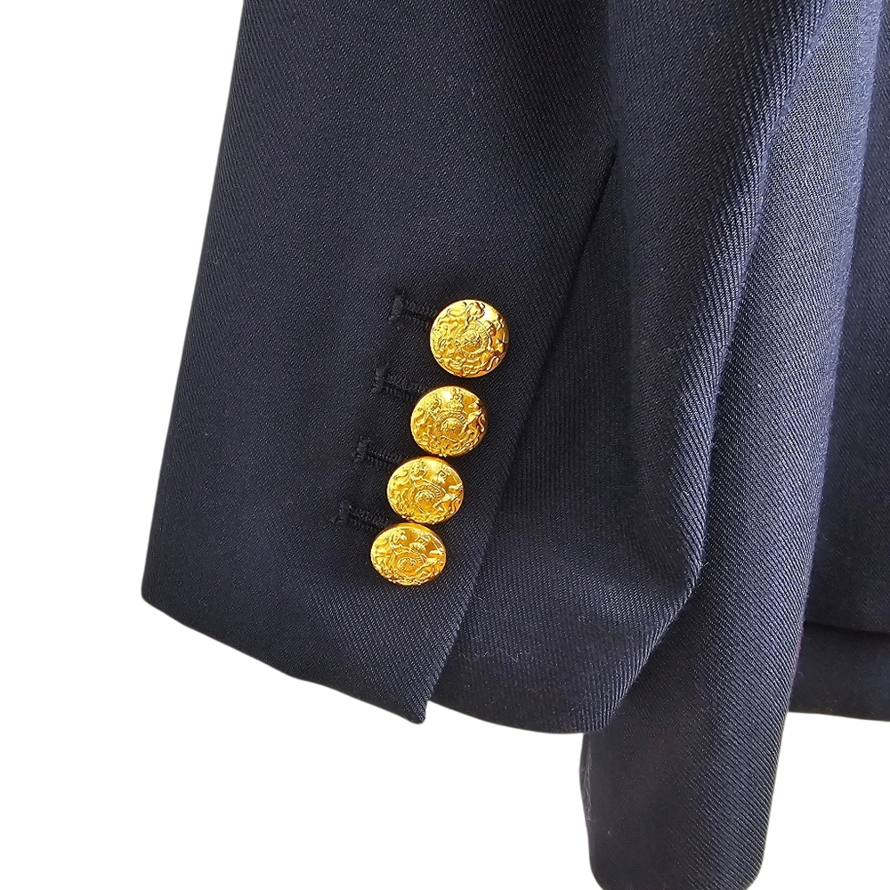 Banana Republic Navy Blue Captain's Blazer Gold Buttons NWOT - Picture 11 of 14